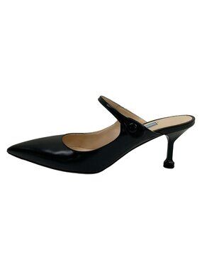 Prada Mules 36 Black Leather